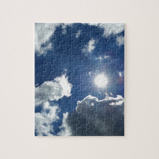 zon en wolken legpuzzel (Verticaal)