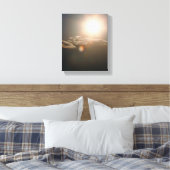 Zon en wolken met blauwe lucht canvas afdruk (Insitu (Slaapkamer))