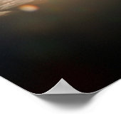 Zon en wolken met blauwe lucht poster (Hoek)