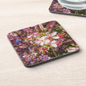 Zon en wolken Natuur bloeit Hart in bloei Bier Onderzetter (Linkerzijde)