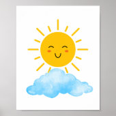 Zon en wolken peuterspeelzaal poster (Voorkant)