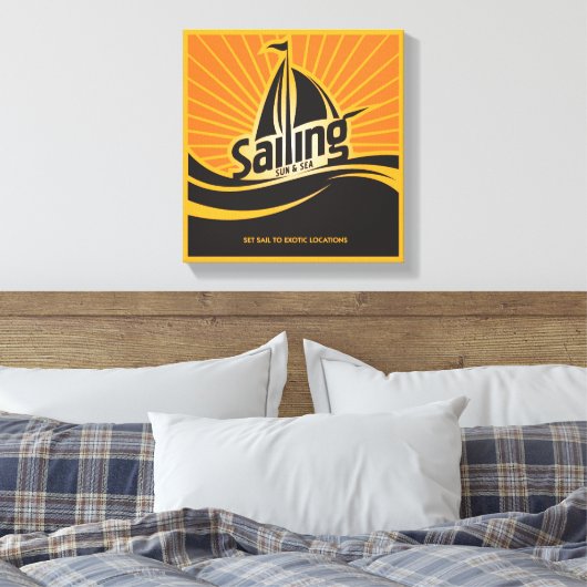 Zon en Zee verkopen Canvas Afdruk (Insitu (Slaapkamer))