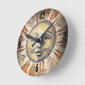 Zon-face wandklok glimlachen (Hoek)