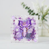 zon Fairy & sneeuwvlokken kerstkaart (Staand voorkant)
