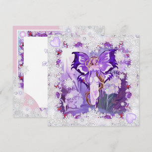zon Fairy & sneeuwvlokken kerstkaart