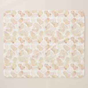 Zon-Gebleekte Kustbloemen - Abstract Waterverf Sherpa Deken