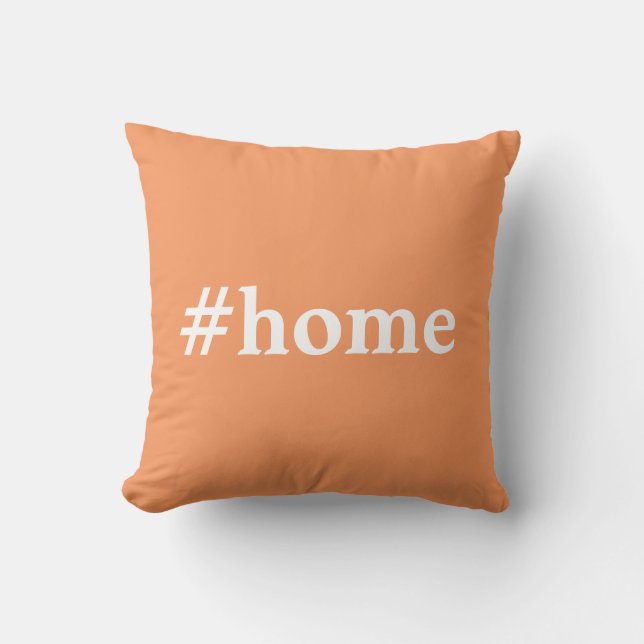 Zon-gekust Sinaasappel #Home Kussen (Voorkant)
