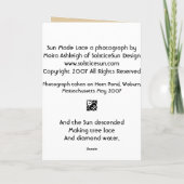 Zon Gemaakt Kant Kaart (Achterkant)