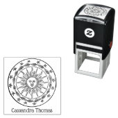  Zon Gezicht Antropomorfische Tekening #2 Naam Zelfinktende Stempel (In situ)