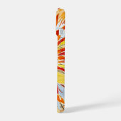 Zon Gezicht Collage Kunst - Levendig en Warm Ontwe iPhone 15 Case (Linkerkant)