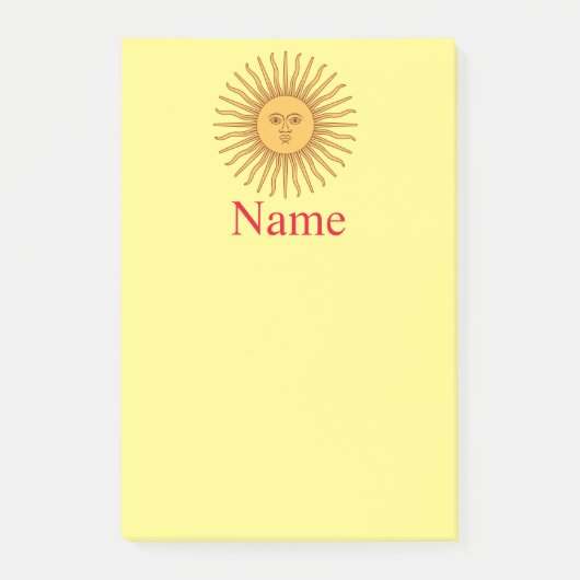 Zon gezicht kunstillustratie Thunder_Cove Post-it® Notes (Voorkant)