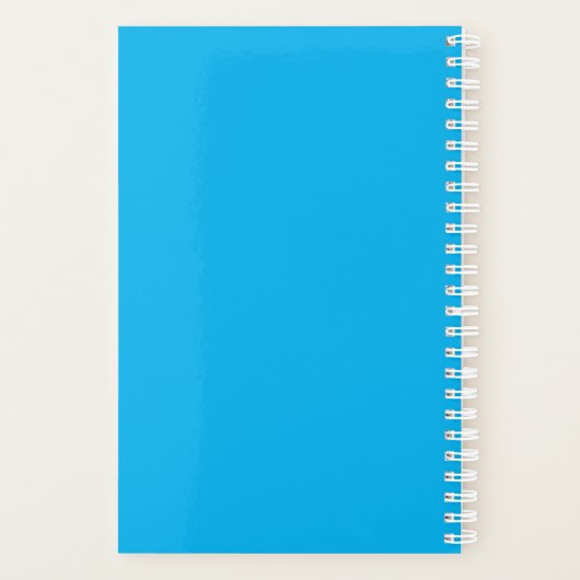 Zon glimlachen in blauwe hemel planner (Achterkant)