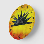 Zon glimlachen ronde klok (Hoek)