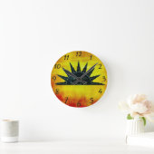 Zon glimlachen ronde klok (Huis)