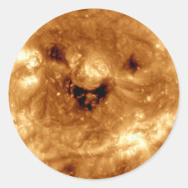 Zon glimlachen vanuit het NASA-observatorium voor Ronde Sticker