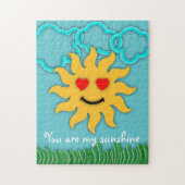 Zon glimlachen, wolken en gras "Je bent mijn zonne Legpuzzel (Verticaal)