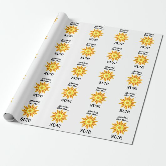 Zon gloeit als de zon cadeaupapier (Uitgerold)