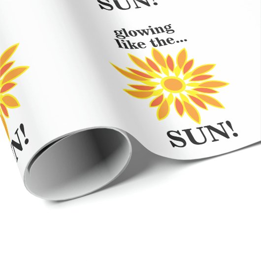 Zon gloeit als de zon cadeaupapier (Rol Hoek)