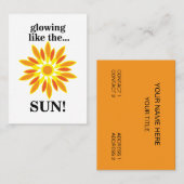 Zon gloeit als de zon visitekaartje (Voorkant / Achterkant)