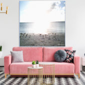 Zon Gloria Aan Het Strand Canvas Afdruk (Insitu (Woonkamer))