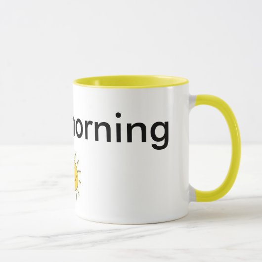 zon, goedemorgen mok (Rechts)