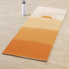 “Zon Groet” Warm Oranje Ombre Rijzende Zon Yogamat