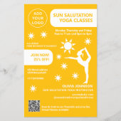 Zon groet Yoga instructeur studio lessen Flyer (Voorkant)