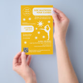 Zon groet Yoga instructeur studio lessen Flyer (Hand)