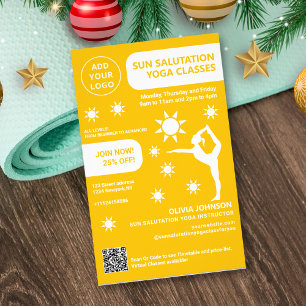 Zon groet Yoga instructeur studio lessen Flyer