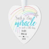 Zo'n groot wonder in zo'n kleine jongen ornament (voorkant)
