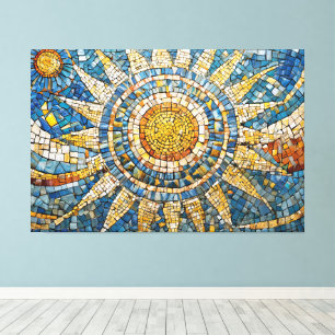 zon hemel mozaïek 003 canvas afdruk