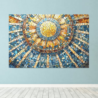 zon hemel mozaïek 004 canvas afdruk