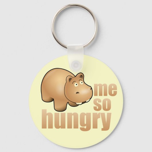 zo'n hongerig grappig hippo-sleutelhanger sleutelhanger (Voorkant)