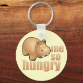 zo'n hongerig grappig hippo-sleutelhanger sleutelhanger (Voorkant)