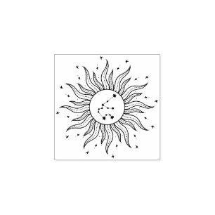 Zon Horoscoop Waterman Teken Rubberstempel