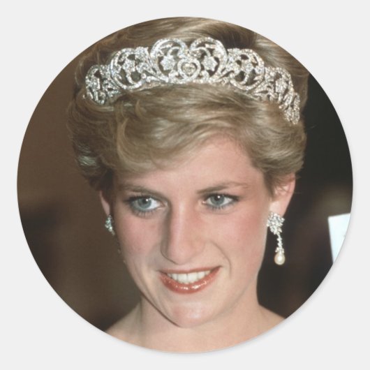 Zon! HRH Princess of Wales Ronde Sticker (Voorkant)