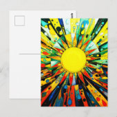 Zon in Abstract 910 Briefkaart (Voorkant / Achterkant)