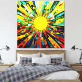 Zon in Abstract 910 Canvas Afdruk (Insitu (Slaapkamer))