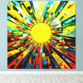 Zon in Abstract 910 Canvas Afdruk (Insitu (Houten vloer))