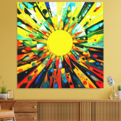 Zon in Abstract 910 Canvas Afdruk (Insitu (Woonkamer))