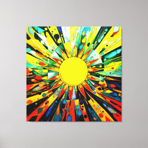 Zon in Abstract 910 Canvas Afdruk