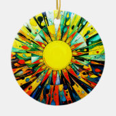 Zon in Abstract 910 Keramisch Ornament (Voorkant)