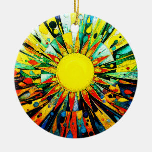 Zon in Abstract 910 Keramisch Ornament
