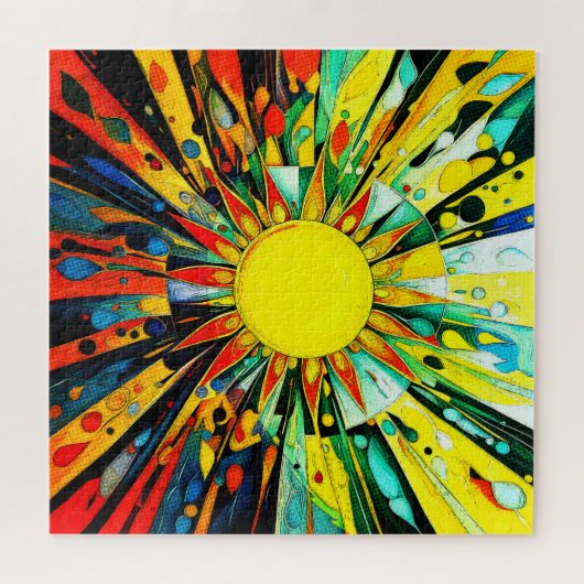 Zon in Abstract 910 Legpuzzel (Horizontaal)