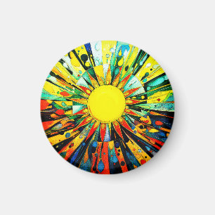 Zon in Abstract 910 Magneet