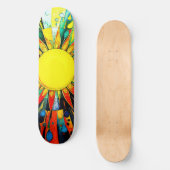 Zon in Abstract 910 Persoonlijk Skateboard (Voorkant)