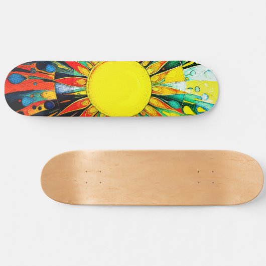 Zon in Abstract 910 Persoonlijk Skateboard (Horizontaal)