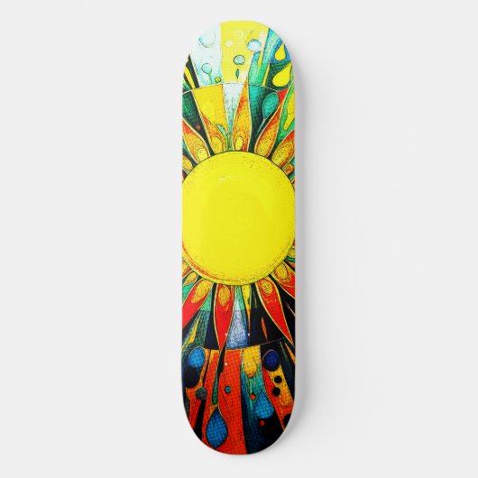 Zon in Abstract 910 Persoonlijk Skateboard (Voorkant)