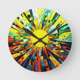 Zon in Abstract 910 Ronde Klok