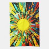Zon in Abstract 910 Theedoek (Verticaal)